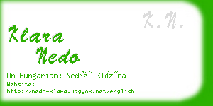 klara nedo business card